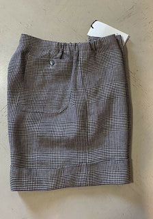 Neu mit Etikett: 980 $ Gucci Herren-Leinen-Kurzhose Elfenbein/Schwarz Größe 34 US (50 Eu) Italien
