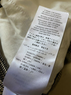 Neu mit Etikett: 980 $ Gucci Herren-Leinen-Kurzhose Elfenbein/Schwarz Größe 34 US (50 Eu) Italien