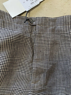 Neu mit Etikett: 980 $ Gucci Herren-Leinen-Kurzhose Elfenbein/Schwarz Größe 34 US (50 Eu) Italien