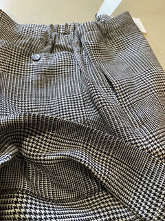 Neu mit Etikett: 980 $ Gucci Herren-Leinen-Kurzhose Elfenbein/Schwarz Größe 34 US (50 Eu) Italien
