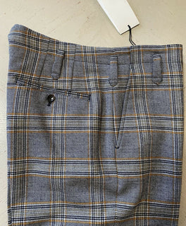 Neu mit Etikett: 1450 $ Gucci Herrenhose Schwarz/Orange/Elfenbein 32 US (48 Eu) Italien