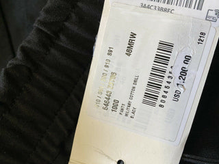 Neu mit Etikett: 1200 $ Gucci Military Cotton Herrenhose Schwarz 30 US (46 Eu) Italien