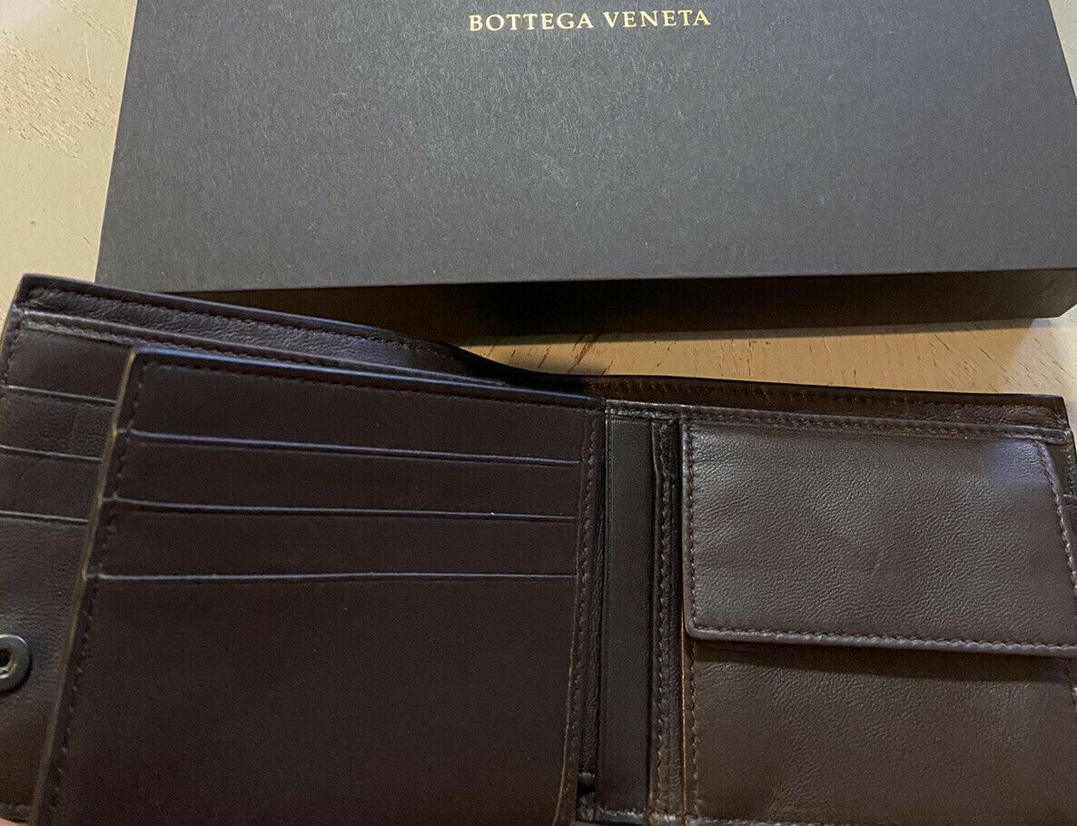 Neu $825 Bottega Veneta Herrenbrieftasche Dunkelbraun 522272 V001N Italien