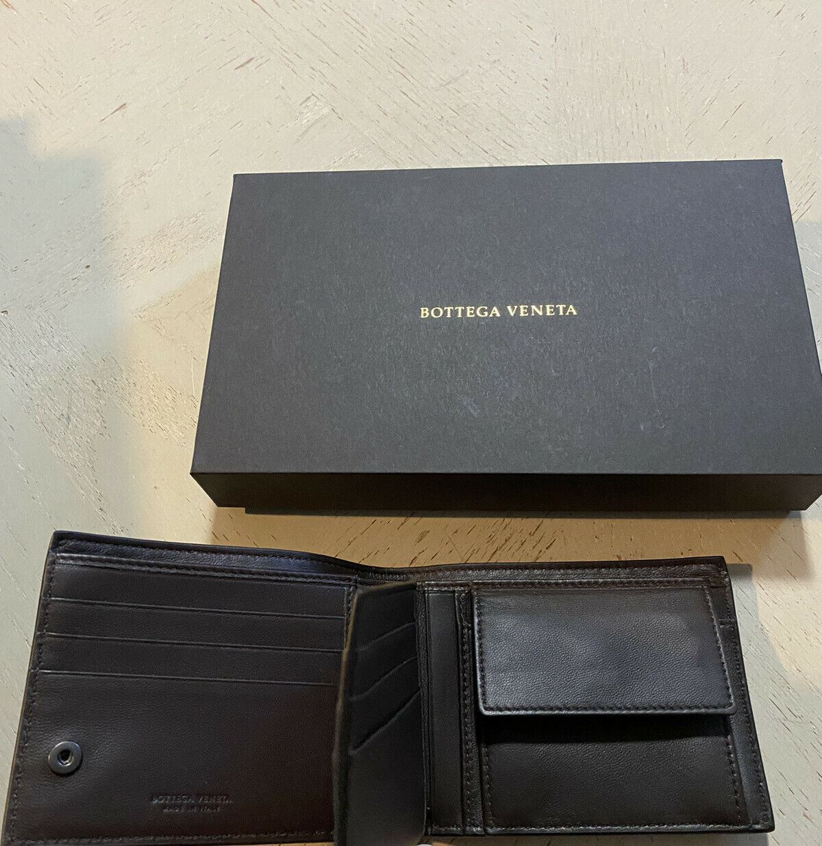 Новый мужской кошелек Bottega Veneta темно-коричневого цвета за 825 долларов 522272 V001N Италия