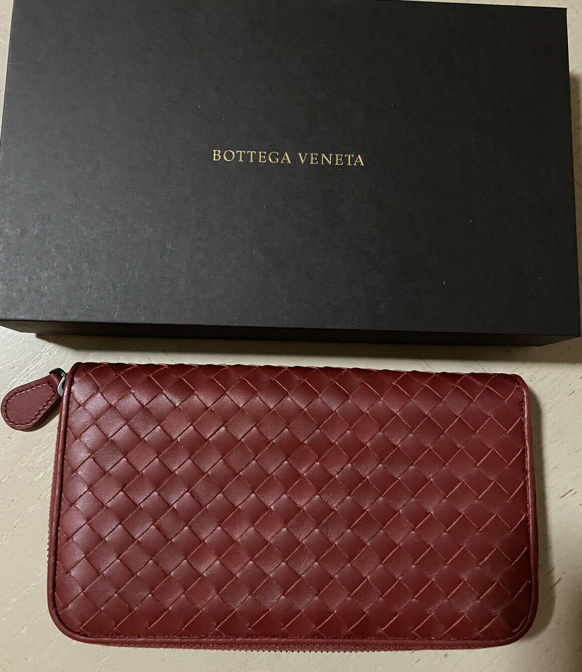 Neu $ 1145 Bottega Veneta Damen Geldbörse Rot 518389 Italien