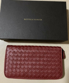 Neu $ 1145 Bottega Veneta Damen Geldbörse Rot 518389 Italien