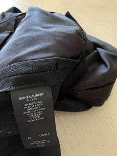 Neu mit Etikett: 1190 $ Saint Laurent Herrenanzughose Schwarz 34 US/50 Eu Italien