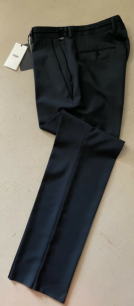 Neue 750 $ Fendi Herrenanzughose DK Grün/Grau 34 US (50 Eu) Italien