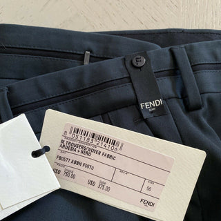 Neue 750 $ Fendi Herrenanzughose DK Grün/Grau 34 US (50 Eu) Italien