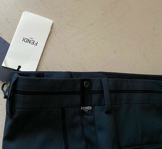 Neue 750 $ Fendi Herrenanzughose DK Grün/Grau 34 US (50 Eu) Italien