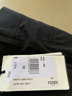 New $770 Fendi Men’s Pants Black 36 US ( 52 Eu ) Italy