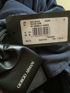 Neu mit Etikett: 1195 $ Giorgio Armani Jogging Herrenhose Blau 36 US (52 Eu) Italien