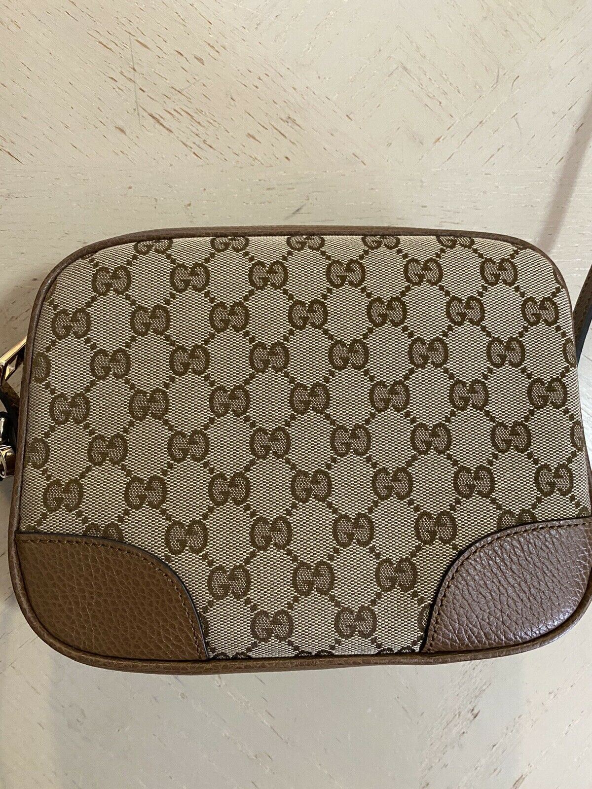 New Gucci Bree Guccisima GG Leather/Canvas Crossbody Shoulder Bag Beige/ 449413