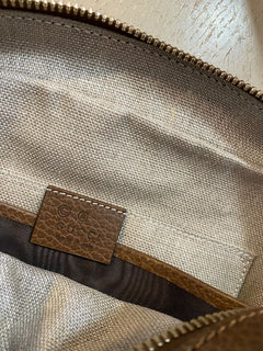 Neue Gucci Bree Guccisima GG Leder/Canvas Umhängetasche Beige/ 449413