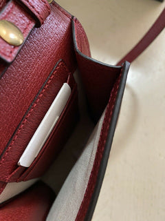 Neue Gucci Canvas/Leder Handytasche Umhängetasche Umhängetasche Rot/Gelb/Grün