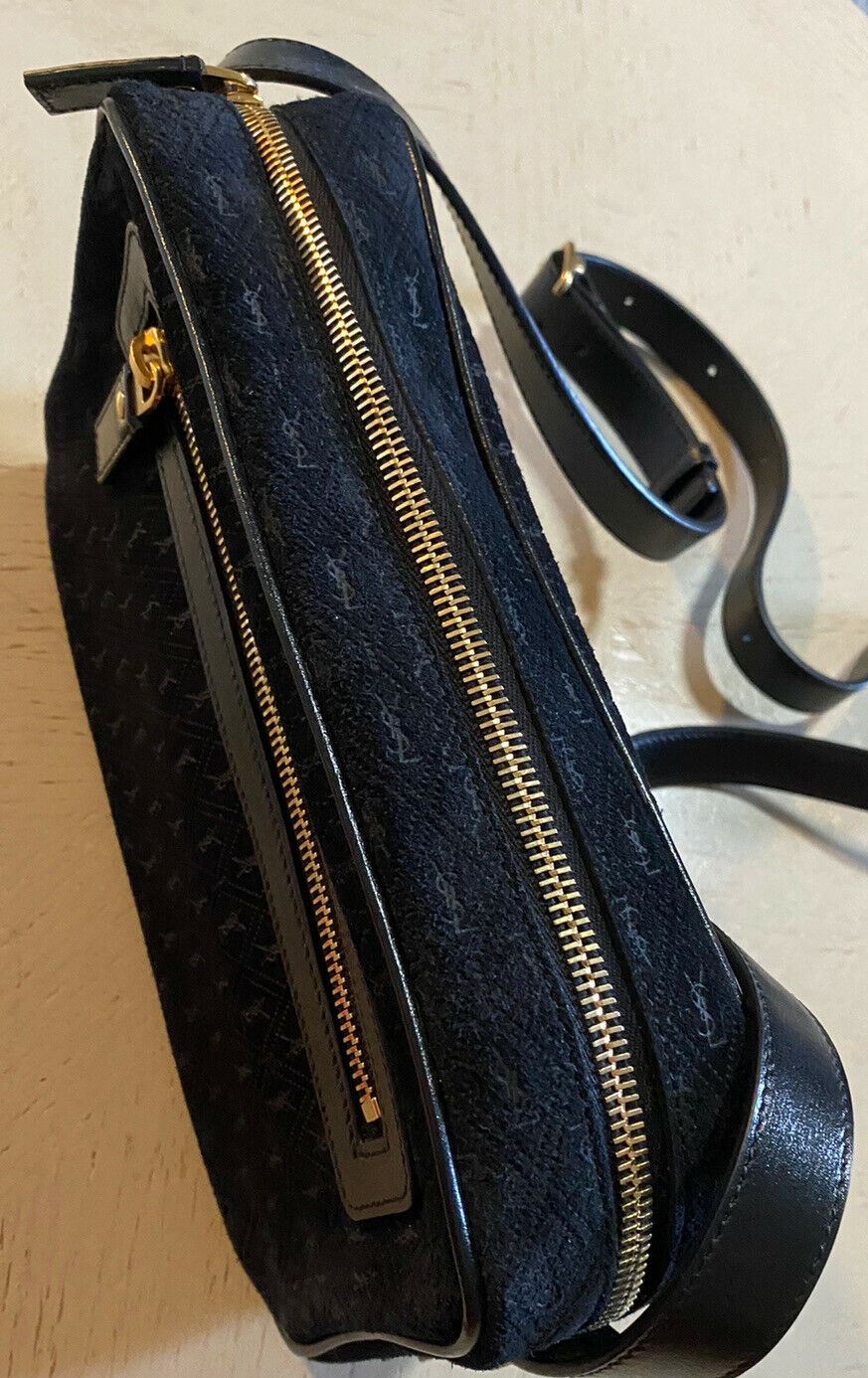 Новая кожаная/замшевая сумка через плечо Saint Laurent за 1850 долларов, черная 568608
