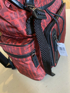 Neuer Ermenegildo Zegna Couture-Rucksack aus Leder/Nylon für 1895 $ in Schwarz/Rot aus Italien