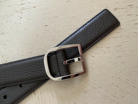 Новый мужской ремень из натуральной кожи Gucci DK Коричневый 85/34 Италия