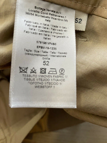 NWT $750 Bottega Veneta Mens Pants Beige 36 US ( 52 Eu ) Italy
