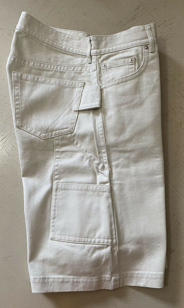 Neu mit Etikett: 620 $ Bottega Veneta Herren-Jeans, kurze Hose, Weiß, 36 US (52 EU), Italien
