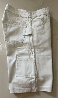 Neu mit Etikett: 620 $ Bottega Veneta Herren-Jeans, kurze Hose, Weiß, 36 US (52 EU), Italien