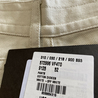 Neu mit Etikett: 620 $ Bottega Veneta Herren-Jeans, kurze Hose, Weiß, 36 US (52 EU), Italien