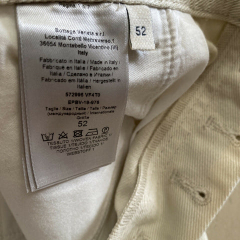 СЗТ 620 долларов США Bottega Veneta Мужские джинсы Короткие брюки белого цвета 36 США (52 ЕС) Италия