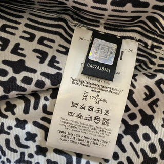 Neu $ 920 Fendi Herren FF Monogram übergroßes Kurzarm-T-Shirt M Weiß/Schwarz