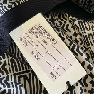 Neu $ 920 Fendi Herren FF Monogram übergroßes Kurzarm-T-Shirt M Weiß/Schwarz
