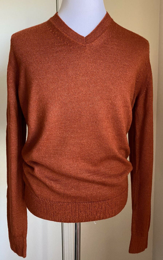 Neu mit Etikett: 940 $ Tom Ford Alpaka/Seide Herrenpullover mit V-Ausschnitt MD Rot L (54 Eu) Italien