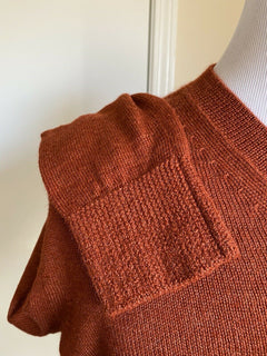 Neu mit Etikett: 940 $ Tom Ford Alpaka/Seide Herrenpullover mit V-Ausschnitt MD Rot L (54 Eu) Italien