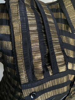 NWT $1490 Saint Laurent Mens Silk Dress Shirt  Black/Gold Size 41/16 Italy