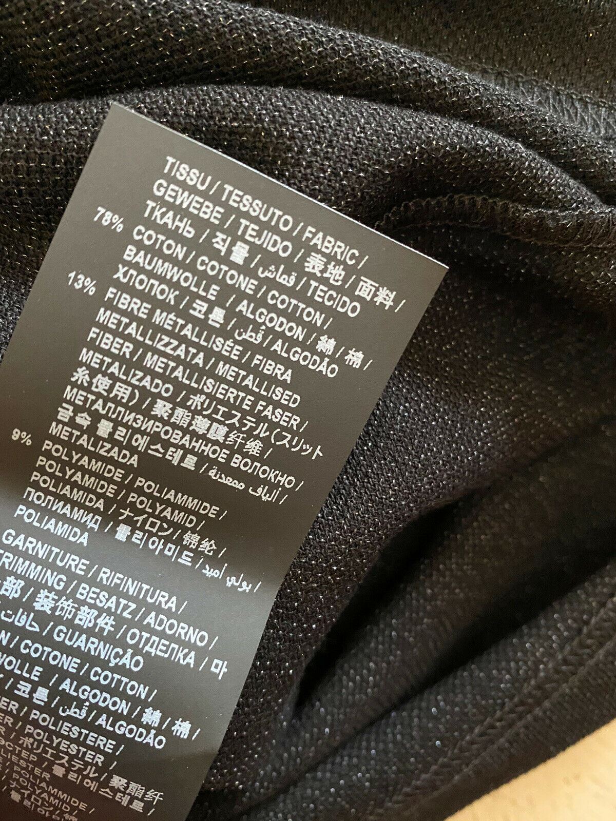 NWT Saint Laurent YSL Printed Mens Polo Shirt Black Size S Italy