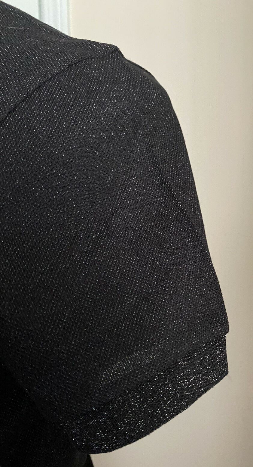 NWT Saint Laurent YSL Printed Mens Polo Shirt Black Size S Italy