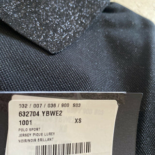 Neu mit Etikett: Saint Laurent YSL bedrucktes Herren-Poloshirt, Schwarz, Größe XS, Italien