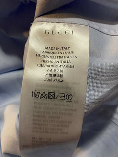Neues Gucci Herrenhemd Slim Fit Blau 43/17 Italien