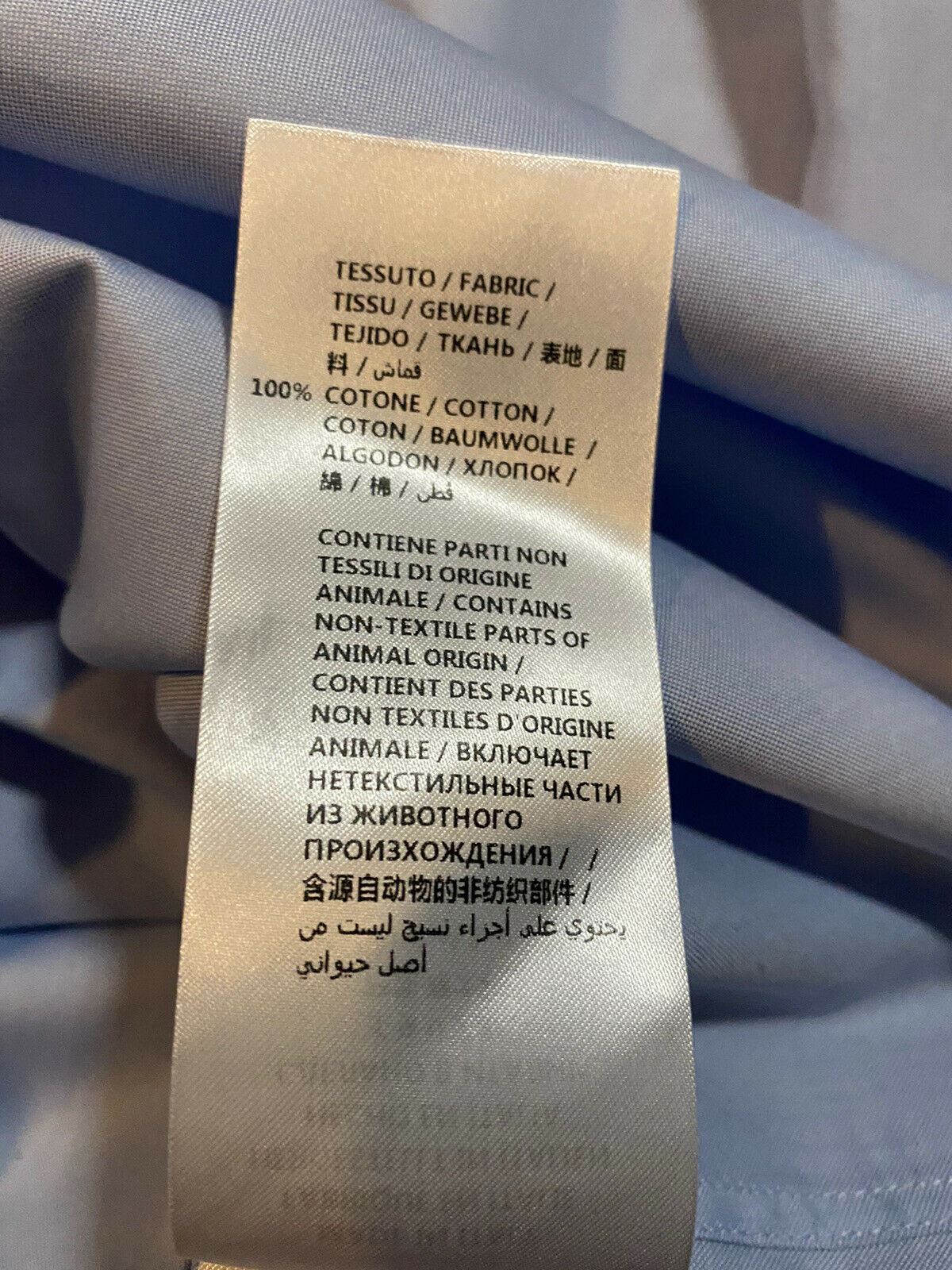New Gucci Men’s Dress Shirt Slim Fit Blue 43/17   Italy