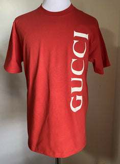 Neues Gucci Herren-Kurzarm-T-Shirt Rot Größe M Italien