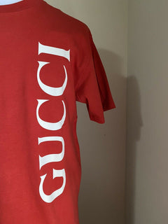 Neues Gucci Herren-Kurzarm-T-Shirt Rot Größe M Italien