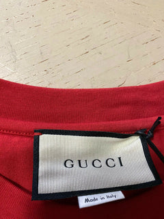 Neues Gucci Herren-Kurzarm-T-Shirt Rot Größe M Italien