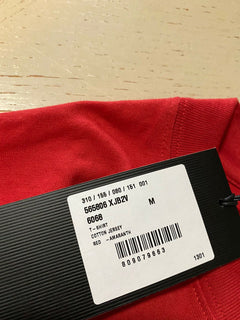 Neues Gucci Herren-Kurzarm-T-Shirt Rot Größe M Italien