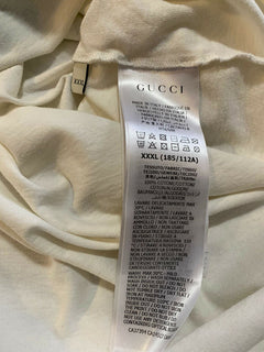 Neues Gucci Herren-Kurzarm-T-Shirt Milch/Grün/Rot Größe XXXL Italien