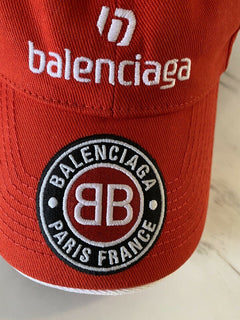 Neu mit Etikett: Balenciaga Herren-Trucker-Mütze, Rot, Größe L, Italien