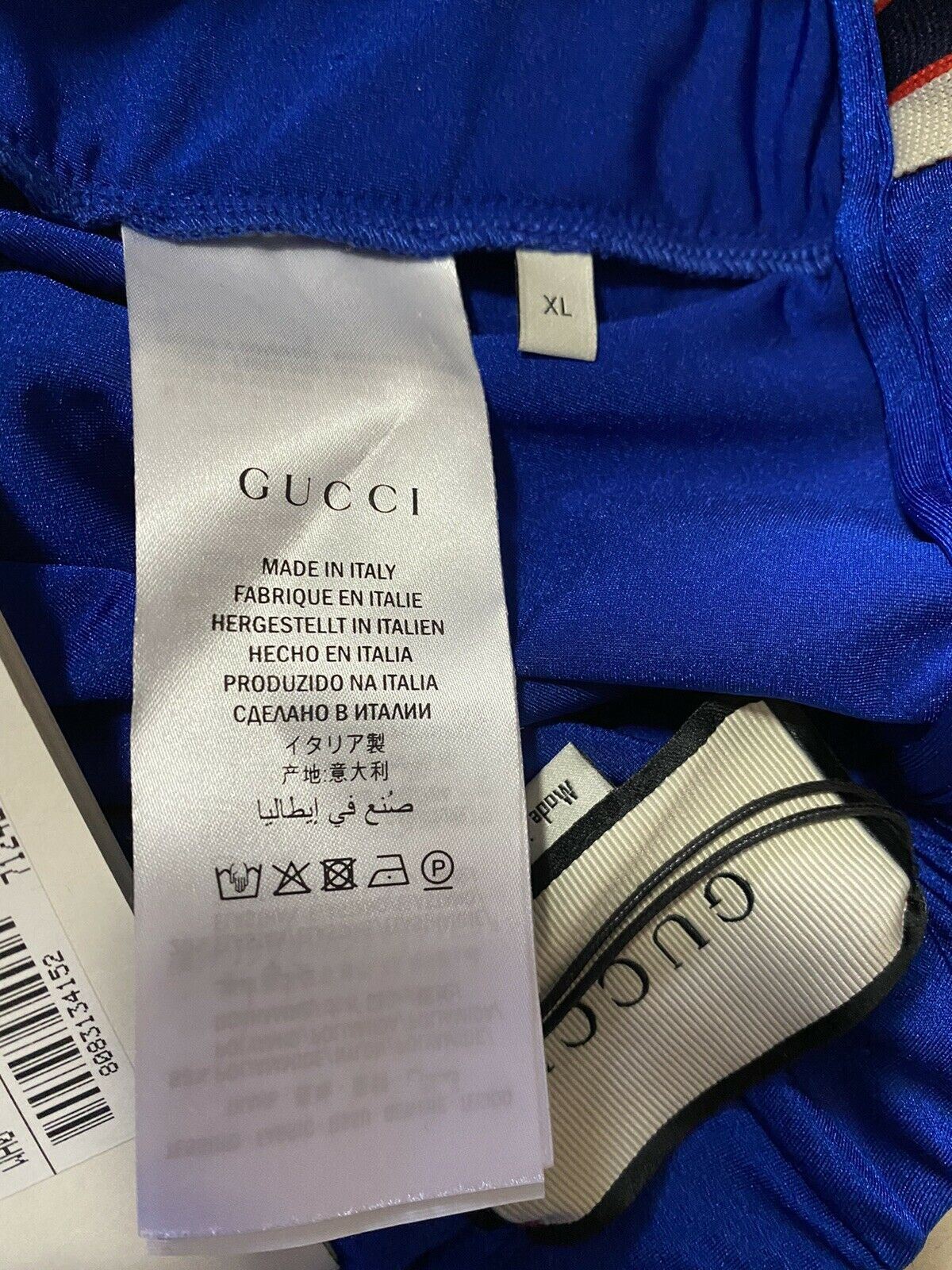 Новые женские спортивные штаны Gucci за 1200 долларов, синие, размер XL, Италия