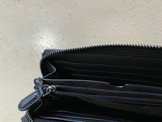 Neue 850 $ Ermenegildo Zegna Beutel-Geldbörse Schwarz Italien