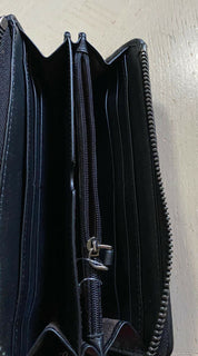 Neue 850 $ Ermenegildo Zegna Beutel-Geldbörse Schwarz Italien