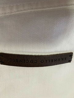 New $970 Brunello Cucinelli Women’s Jeans Pants White 10 US ( 46 It ) Italy