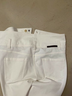 New $970 Brunello Cucinelli Women’s Jeans Pants White 10 US ( 46 It ) Italy