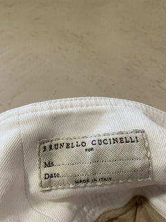 New $970 Brunello Cucinelli Women’s Jeans Pants White 10 US ( 46 It ) Italy