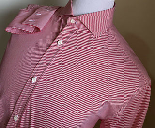 NWT Brunello Cucinelli Mens Dress Shirt Basic Fit Red XL Italy